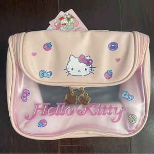 NWT Hello Kitty Toiletry / Makeup Travel Bag for Women and Girls Pink